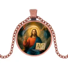 Кулон, цвет медь, с цепочкой, Альфа и омега C1112030