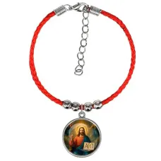 Браслет из красного шнура, Альфа и омега C1112047