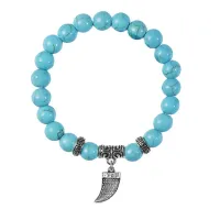 Браслет Клык (сила, мужество, воля, энергия), Бирюза BSP-07-2077