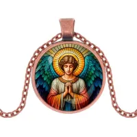 Кулон, цвет медь, с цепочкой, Ангел хранитель C1113030