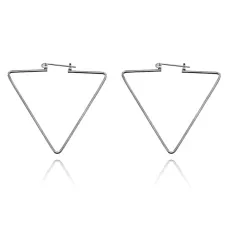 Серьги Треугольник, цвет серебряный UD203
