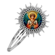Заколка металлическая, цвет серебро, Ангел хранитель C1113045