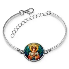 Браслет металлический, цвет серебро, Ангел хранитель C1113046