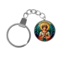 Брелок, нержавеющая сталь, с кольцом для ключей, Ангел хранитель C1113061