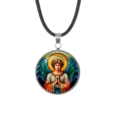 Кулон, нержавеющая сталь, со шнурком, Ангел хранитель C1113062