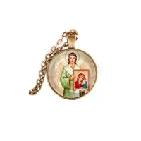 Кулон, цвет бронза, с цепочкой, Ангел с иконой C1114028