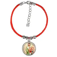 Браслет из красного шнура, Ангел с иконой C1114047
