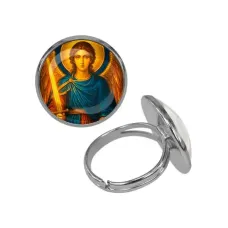 Кольцо металлическое, цвет серебро, Архангел Михаил C1115015