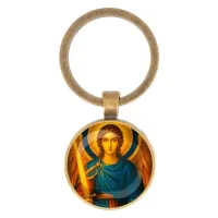 Круглый брелок, цвет бронза, Архангел Михаил C1115017
