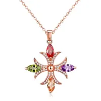 Кулон с позолотой на цепочке, 26мм 1F0006