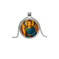 Кулон, цвет серебро, с цепочкой, Архангел Михаил C1115026