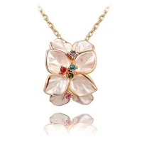 Кулон Цветок с позолотой 20х15мм на цепочке 1F0021