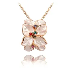 Кулон Цветок с позолотой 20х15мм на цепочке 1F0021