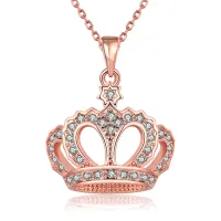 Кулон с позолотой Корона 29х24мм на цепочке 1F0045