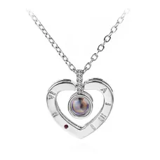 Кулон Я тебя люблю на 100 языках мира, Сердце, серебр. 1F0055-2