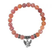 Браслет Орел (защита, сила, победа), Африканский агат BSP-08-24