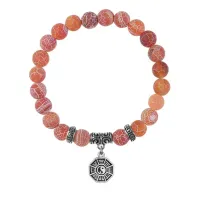 Браслет Багуа (защита от негативной энергии), Африканский агат BSP-08-34