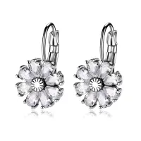 Серьги с посеребрением, 18х13х15мм 1G0004-2