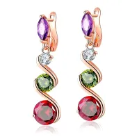 Серьги с позолотой, 36х9х12мм 1G0014