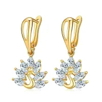 Серьги с позолотой, 32х16х6мм 1G0021