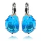 Серьги с посеребрением, цвет голубой, 29х13х5мм 1G0025-5