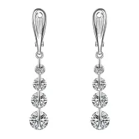 Серьги с посеребрением, 44х7х7мм 1G0030-1