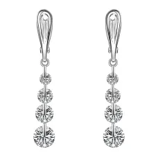 Серьги с посеребрением, 44х7х7мм 1G0030-1