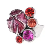 Безразмерное кольцо с кристаллами, 3х3см UC163