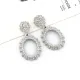 Серьги Овал 54х11мм, цвет серебряный 1G0085-2