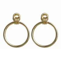 Серьги Кольцо, цвет золотой, 65х50х10мм 1G0094-1