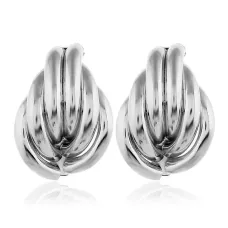 Серьги Волна, цвет серебряный, 30х20х10мм 1G0098-2