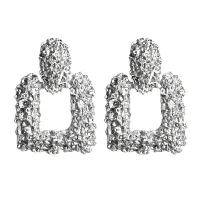 Серьги Блеск, цвет серебряный, 40х25х10мм 1G0105-2