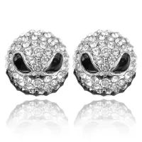 Серьги со стразами, d.15мм 1G0107