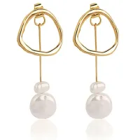 Серьги с барочным жемчугом, 59х19х12мм 1G0108-4