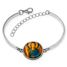 Браслет металлический, цвет серебро, Архангел Михаил C1115046