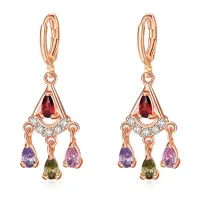 Серьги Люстра с позолотой 35х8мм 1G0129