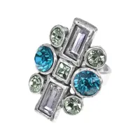 Безразмерное кольцо с кристаллами, 3,5х2,5см UC165