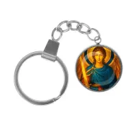 Брелок, нержавеющая сталь, с кольцом для ключей, Архангел Михаил C1115061