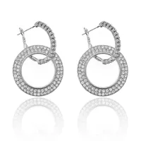 Серьги Кольцо 41х10мм, цвет серебро 1G0141-2