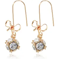 Серьги Бант с кристаллами 1G0150