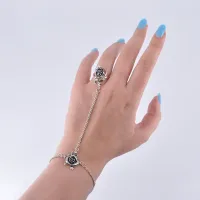 Браслет-кольцо Роза, цвет серебряный UC168-02