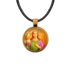 Кулон, цвет бронза, со шнурком, Архангел Михаил C1116029
