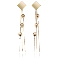 Серьги Три сферы на цепочке 1G0194