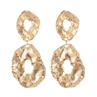 Серьги Расплавленный металл, цвет золото 1G0200-1