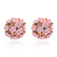 Серьги Букет, цвет белый 1G0218