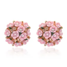 Серьги Букет, цвет белый 1G0218