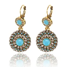 Серьги Винтаж со стразами 1G0222