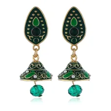 Серьги Колокольчик, цвет зеленый 1G0230-3