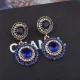 Серьги с синими кристаллами 1G0239
