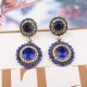 Серьги с синими кристаллами 1G0239